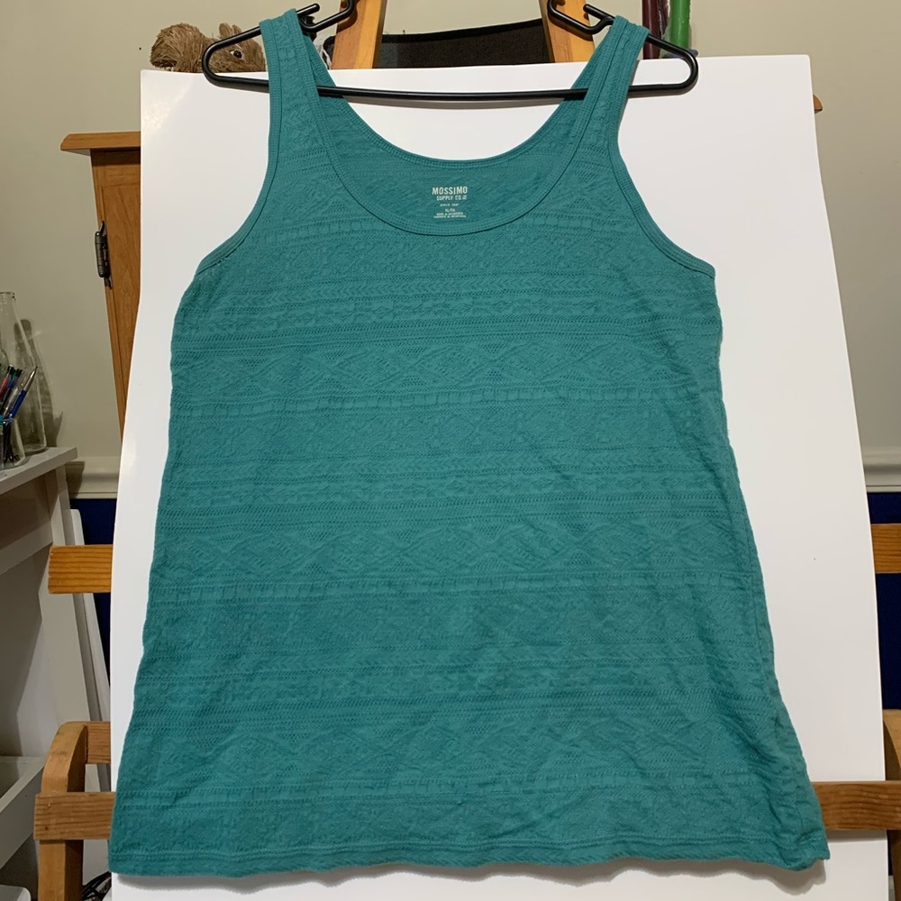 Teal Patterned Tank Top